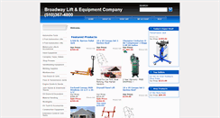 Desktop Screenshot of broadwaylifts.com